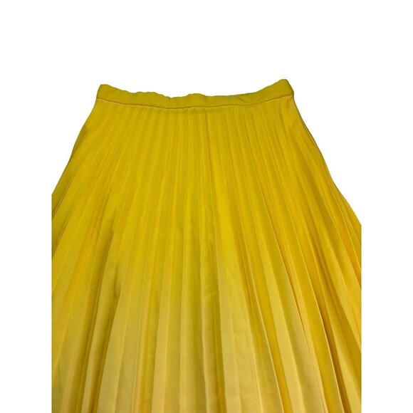 Zara Trf Collection Yellow Ombre Pleated Midi Skirt Size S A-Line - Picture 2 of 6